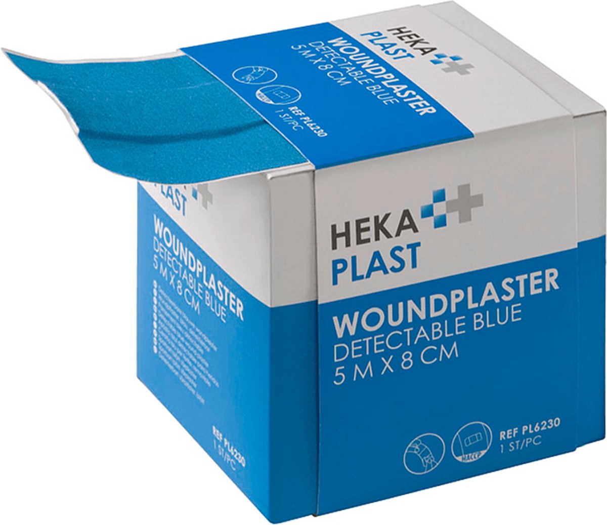 Goedkoopste HACCP pleister op rol 5 m x 8 cm detectable