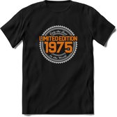 1975 Limited Edition Ring T-Shirt | Zilver - Goud | Grappig Verjaardag en Feest Cadeau Shirt | Dames - Heren - Unisex | Tshirt Kleding Kado | - Zwart - 3XL