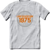 1975 Limited Edition Ring T-Shirt | Zilver - Goud | Grappig Verjaardag en Feest Cadeau Shirt | Dames - Heren - Unisex | Tshirt Kleding Kado | - Licht Grijs - Gemaleerd - 3XL