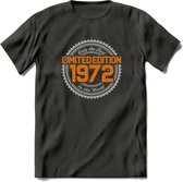 1972 Limited Edition Ring T-Shirt | Zilver - Goud | Grappig Verjaardag en Feest Cadeau Shirt | Dames - Heren - Unisex | Tshirt Kleding Kado | - Donker Grijs - L