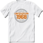 1968 Limited Edition Ring T-Shirt | Zilver - Goud | Grappig Verjaardag en Feest Cadeau Shirt | Dames - Heren - Unisex | Tshirt Kleding Kado | - Wit - XXL