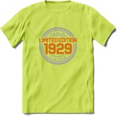 1929 Limited Edition Ring T-Shirt | Zilver - Goud | Grappig Verjaardag en Feest Cadeau Shirt | Dames - Heren - Unisex | Tshirt Kleding Kado | - Groen - 3XL