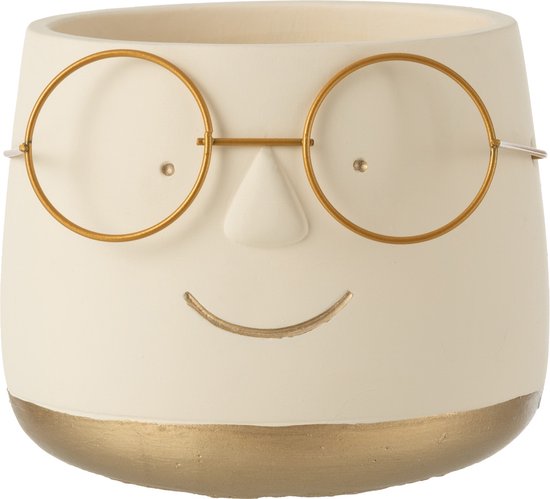 Bloempot Muggle | Grappig Gezicht | Hars | Vetplant Planter | Uniek