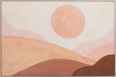 Schilderij | canvas | roze - beige - rood | 122.5x4.5x (h)82.5 cm