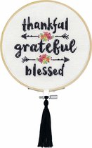 Dimensions Borduurpakket | Quote | Thankful Grateful Blessed | Volwassen | DIY kit | Borduren | Hobby creatief