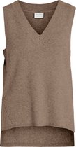 VILA VIRIL KNIT RIB V-NECK S/L VEST - FAV Dames Trui - Maat XXL
