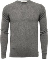 Hommard Pure Cashmere Crew Neck Sweater, 100% Cashmere, Mid Grey, Large, Grijs, Trui, Kasjmier, Pullover, Ronde nek, Unisex