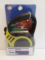 Marries - hondenriem rollijn - 5 meter - geel - geschikt voor de kleinere honden/ puppy's - tot 15 kg