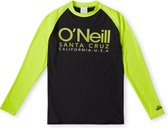 O'Neill - UV Zwemshirt voor jongens - Cali Longsleeve Skin - Zwart/Neongeel - maat 8 (133-141CM)