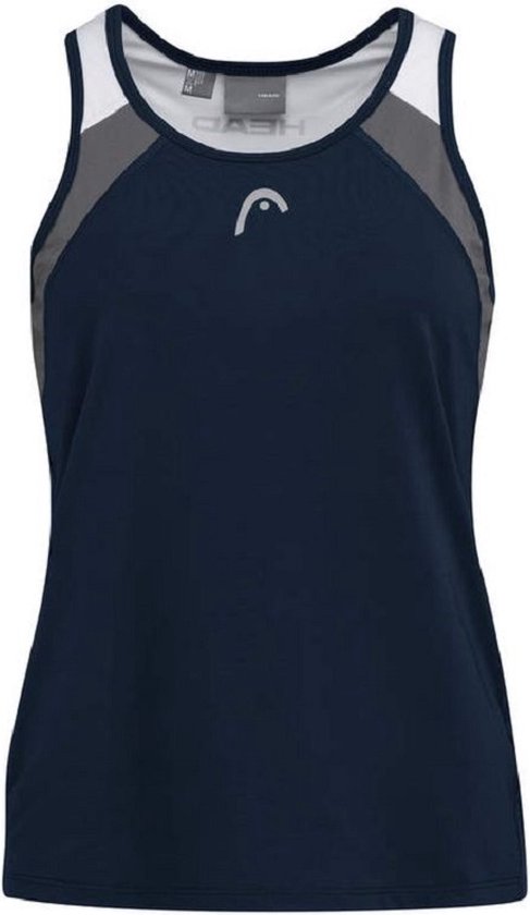 HEAD Tank Top Club 22 Girls Junior Blauw Wit Grijs