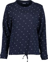 Blue Seven dames sweater 143039 donkerblauw print - 40