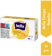 Bella Tampo Regular, Tampons, zonder applicator, veilig touwtje, Hoogwaardige kwaliteit - 16 stucks