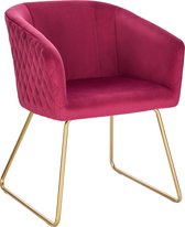 Polaza-Home® Eetkamerstoel – Design Stoelen – Kuipstoel - Stoel – Stoelen - Stoelen Eetkamerstoelen - Wijn Rood