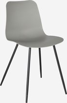 Lucy’s Living Luxe Eetkamerstoel FRANK Grijs – ø 54x44,5x81 cm – hotel chique - binnen – meubilair – meubels – stoelen – wonen – interieur