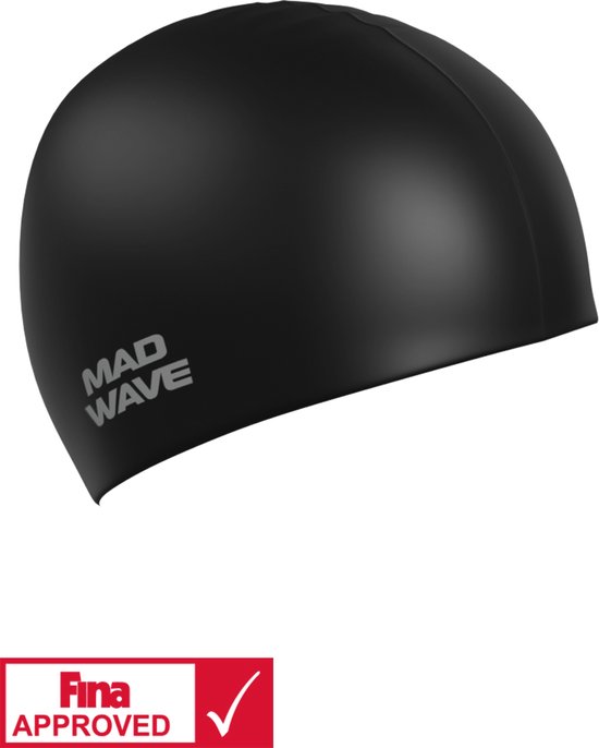 Mad Wave - Badmuts - Intensive Silicone Solid - Zwart - Default Title
