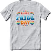 Pride Day | Pride T-Shirt | Grappig LHBTIQ+ / LGBTQ / Gay / Homo / Lesbi Cadeau Shirt | Dames - Heren - Unisex | Tshirt Kleding Kado | - Licht Grijs - Gemaleerd - L