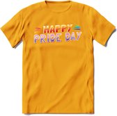 Pride Day | Pride T-Shirt | Grappig LHBTIQ+ / LGBTQ / Gay / Homo / Lesbi Cadeau Shirt | Dames - Heren - Unisex | Tshirt Kleding Kado | - Geel - S