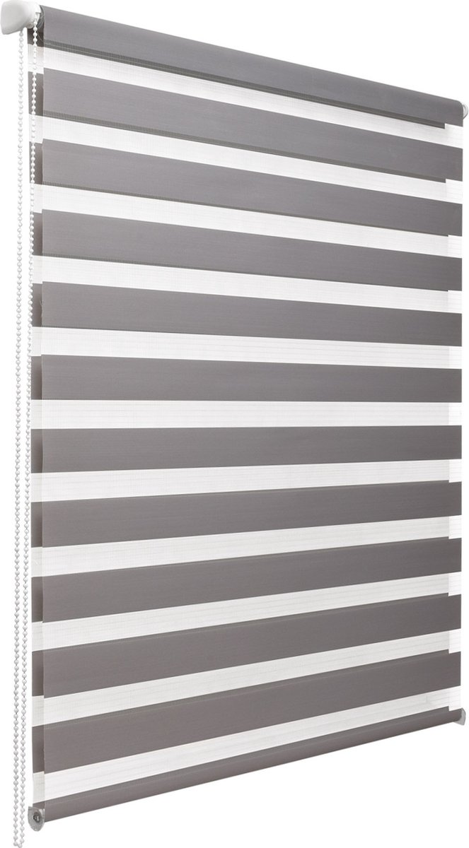 Sol Royal DL2 – Rolgordijn Lichtdoorlatend 120x150 cm Licht Grijs – Duo Rolgordijn zonder Boren – Klembevestiging