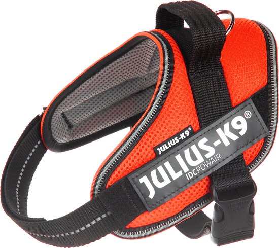 Julius K9 IDC Powair Arnés ergonómico fucsia para perros