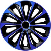 NRM - enjoliveurs 15" - noir avec bleu - jeu de 4 pièces - ABS / Durable / Résistant