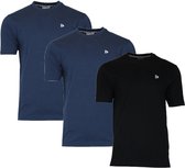 3-Pack Donnay T-Shirt (599008) - Sportshirt - Heren - Navy/Black/Navy - maat