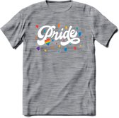 Pride T-Shirt | Grappig LHBTIQ+ / LGBTQ / Gay / Homo / Lesbi Cadeau Shirt | Dames - Heren - Unisex | Tshirt Kleding Kado | - Donker Grijs - Gemaleerd - L