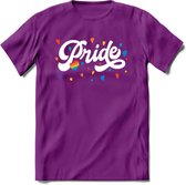 Pride T-Shirt | Grappig LHBTIQ+ / LGBTQ / Gay / Homo / Lesbi Cadeau Shirt | Dames - Heren - Unisex | Tshirt Kleding Kado | - Paars - XL