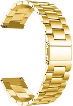 Strap-it Stalen horlogeband 18mm universeel - goud