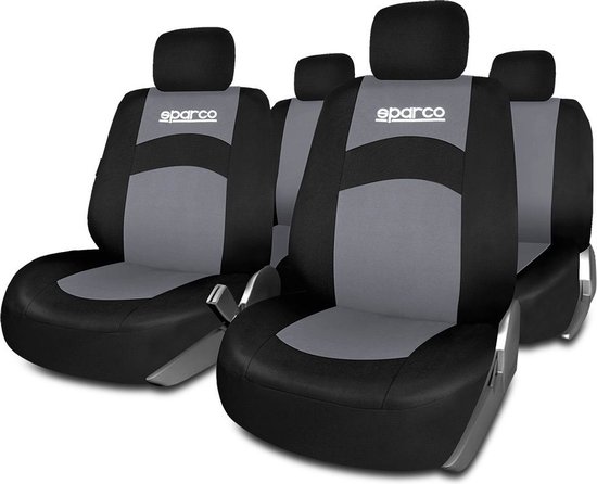 SPARCO SPC Belt Pads Zwart/Grijs - Universele Gordelkussens Set Van 2