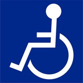Panneau pour fauteuil roulant - plastique - bleu 300 x 300 mm