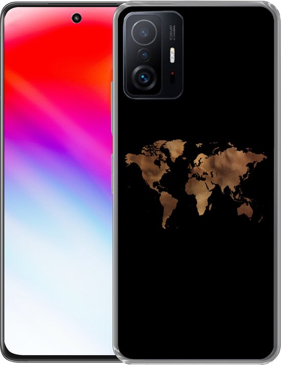 Coque Xiaomi 11 Lite 5G NE - Carte du Wereldkaart - Tissu - Carte - Siliconen