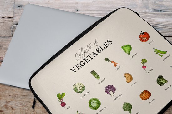 Housse pour ordinateur portable 15 pouces - Légumes - Nourriture - Cuisine - Housse pour ordinateur portable - Cadeau pour femme