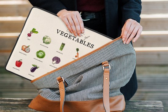 Housse pour ordinateur portable 15 pouces - Légumes - Nourriture - Cuisine - Housse pour ordinateur portable - Cadeau pour femme