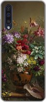 Geschikt voor Samsung Galaxy A50 hoesje - Stilleven met bloemen in een Griekse vaas - Oude meesters - Kunst - Siliconen Telefoonhoesje