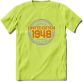 1948 Limited Edition Ring T-Shirt | Zilver - Goud | Grappig Verjaardag en Feest Cadeau Shirt | Dames - Heren - Unisex | Tshirt Kleding Kado | - Groen - M