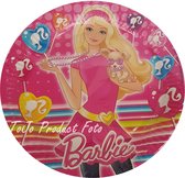 Barbie - wegwerpborden - roze - 23 cm - lolly's - chihuahua - karton - 8 stuks - party - tafeldecoratie