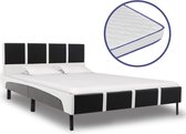 vidaXL Bed met traagschuim matras kunstleer 120x200 cm