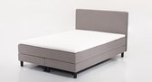 Beddenreus box Alaska vlak met gestoffeerd matras - 120 x 200 cm - lichtgrijs