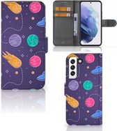 Smartphone Hoesje Geschikt voor Samsung Galaxy S22 Flip Case Portemonnee Space