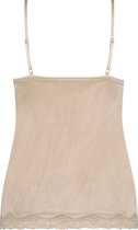 Hunkemöller Dames Nachtmode Cami Velours Lace  - Beige - maat M