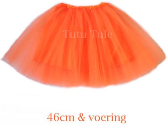 Tutu - Oranje met voering - 46 cm