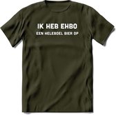 EHBO Bier T-Shirt | Unisex Kleding | Dames - Heren Feest shirt | Drank | Grappig Verjaardag Cadeau tekst | - Leger Groen - XL