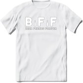 Bier Friends Forever BFF T-Shirt | Unisex Kleding | Dames - Heren Feest shirt | Drank | Grappig Verjaardag Cadeau tekst | - Wit - S