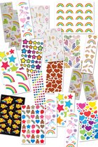 Deluxe Mega Stickerset Meisjes |18 Stickervellen | Enorm veel Stickers in thema Meisjes & Unicorns | Knutselstickers | Stickerpakket | Luxe Stickers | Eenhoorns, Sterren, Hartjes,