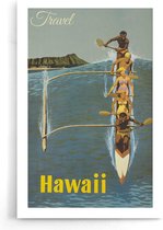 Walljar - Hawaii Travel - Muurdecoratie - Poster
