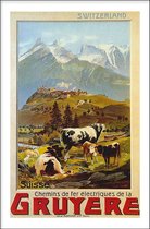 Walljar - Gruyere - Muurdecoratie - Poster met lijst