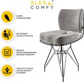 Sleep Comfy - Medische Traagschuim Rugkussen + Zitkussen Orthopedisch & Ergonomisch voor Auto en Bureaustoel  - Stoel & Bureaustoel - Rugkussen | 36x10x33 cm - Zitkussen | 44x36x9 cm - 2 stuk