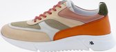KUNOKA Ari Fusion - Sneakers Dames - maat 40 - Beige Oranje Groen Roze