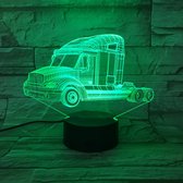 3D Led Lamp Met Gravering - RGB 7 Kleuren - Vrachtwagen