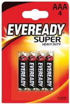 Energizer Eveready Super Heavy Duty AAA batterijen 4 stuks